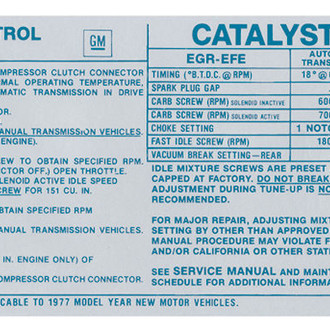 QRP® - Emissions Decal 400, AT, High Performance, FB, 528102