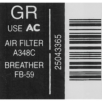 QRP® - Air Cleaner Decal