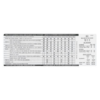 QRP® - Vehicle Safety Maintenance Decal
