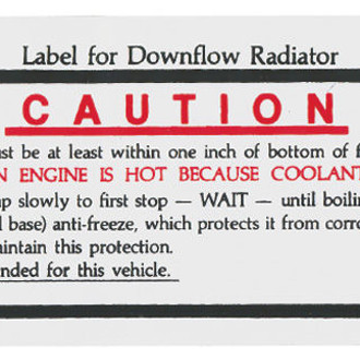 QRP® - Engine Compartment Decal
