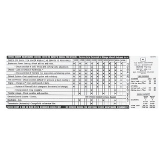 QRP® - Vehicle Safety Maintenance Decal