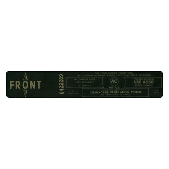 QRP® - Black Air Cleaner Service Decal GS