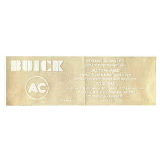QRP® - Air Cleaner Service Decal Wildcat 310 with A96C
