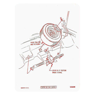 QRP® - Specialty Wheel Tire Stowage Decal