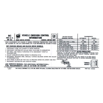 QRP® - Emissions Decal 455-4V, BC