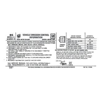 QRP® - Emissions Decal 455-4V, BG