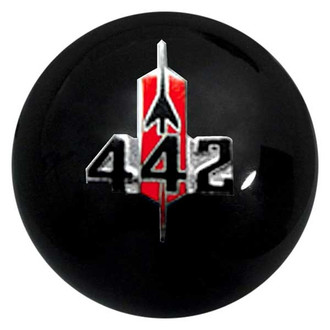 QRP® - Manual Black Shift Knob with Rocket Emblem