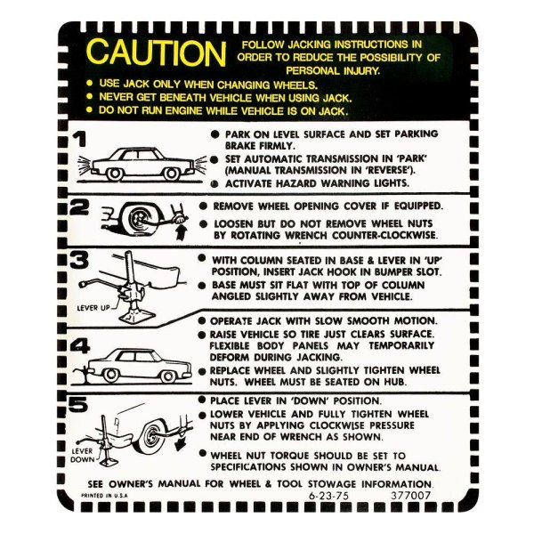 QRP® - Trunk Jack Instruction Decal