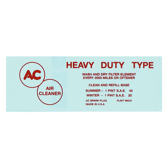 QRP® - Oil Bath Service Red Technical Decal