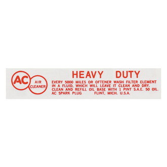 QRP® - Oil Bath Service Red Air Cleaner Decal