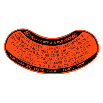 QRP® - Air Cleaner Service Decal