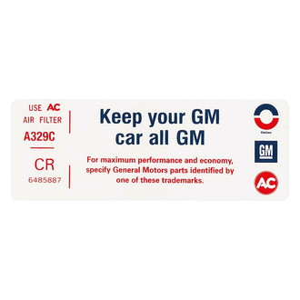 QRP® - "Keep Your GM Car All GM" CR Technical Decal