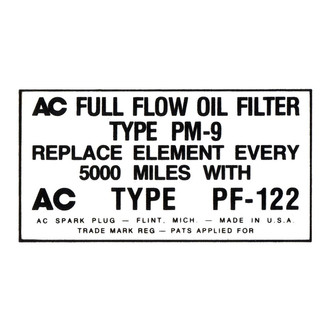 QRP® - Oil Filter Housing Lid Decal