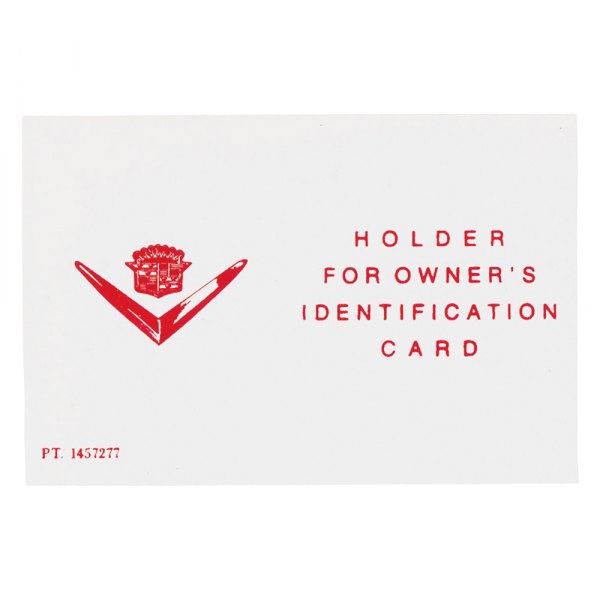 QRP® - Owner'S Identification Card Holder (Plastic)
