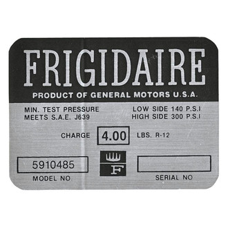 QRP® - Model 5910485 A/C Compressor Decal
