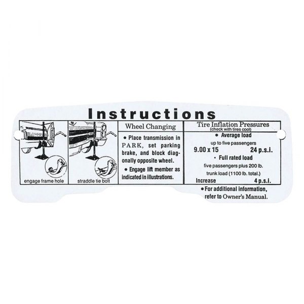 QRP® - Jacking Instruction Tag