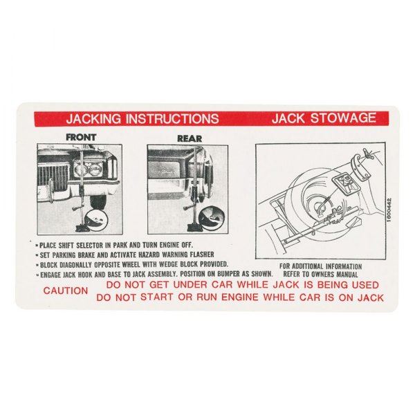 QRP® - Jacking Instruction Decal