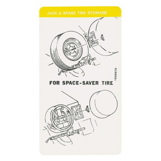 QRP® - Spare Tire and Jack Stowage Decal
