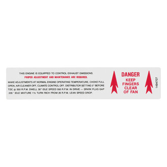 QRP® - Emissions Decal Fan Caution