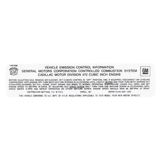 QRP® - Emissions Decal 472, AT, 1497566