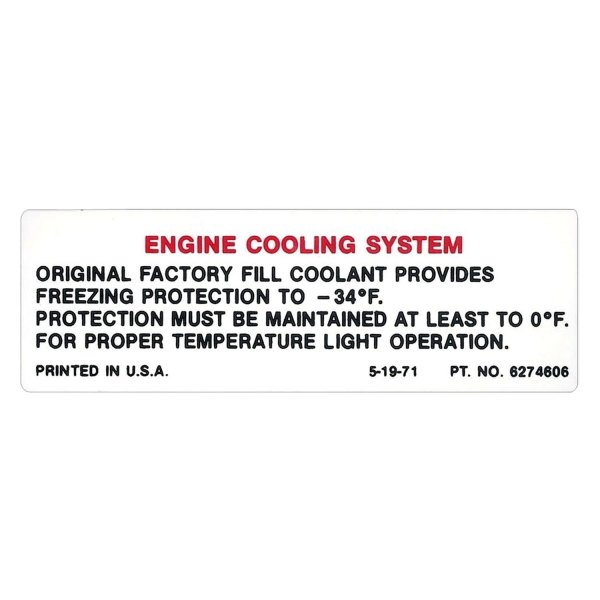 QRP® - Cooling System Decal