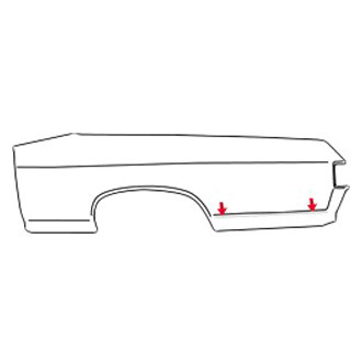QRP® - Rear Driver or Passenger Side Quarter Panel Molding