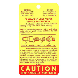 QRP® - PCV Valve Tag