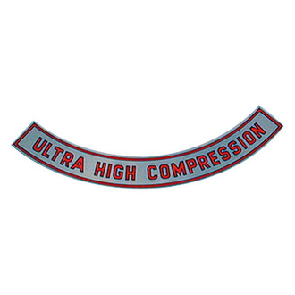 QRP® - "4BBL Ultra High Compression" Silver Air Cleaner Decal