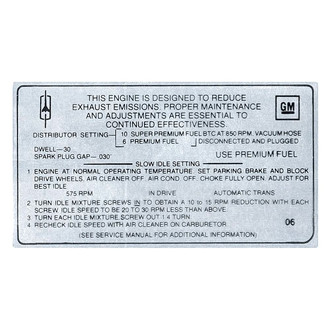 QRP® - Emissions Decal 455, 4bbl, HO, AT