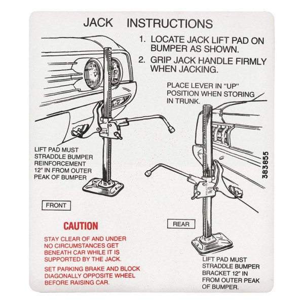 QRP® - Trunk Jack Instruction Decal