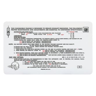 QRP® - Emissions Decal 350, 4bbl, Rally 350