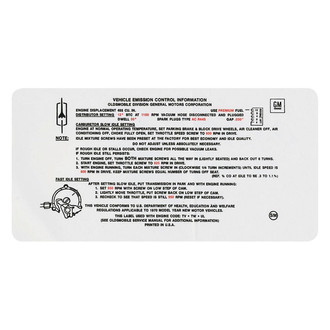 QRP® - Emissions Decal 455, 442, 4bbl, AT
