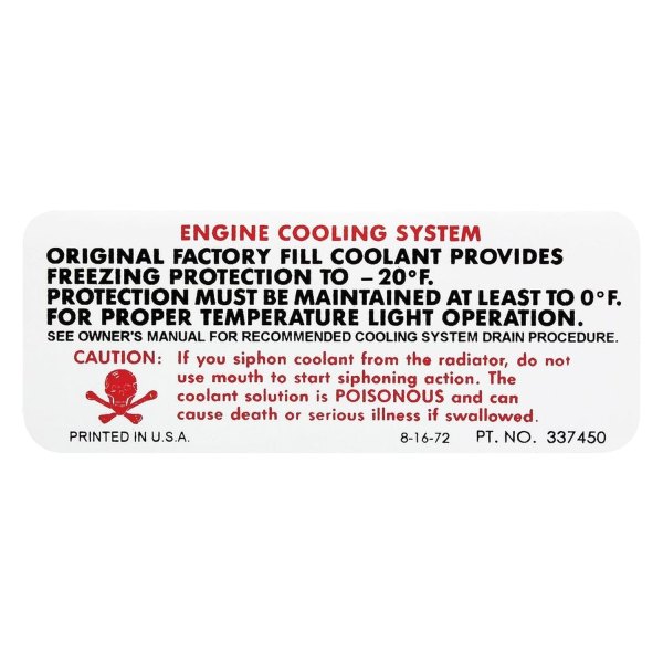 QRP® - Cooling System Decal