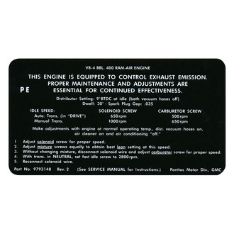 QRP® - Emissions Decal 400, Ram Air, PE