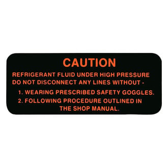 QRP® - A/C Compressor Warning Decal