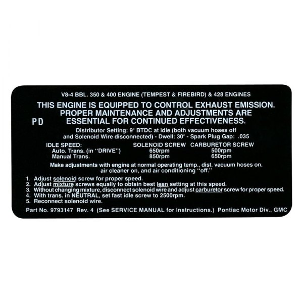 QRP® - Emissions Decal