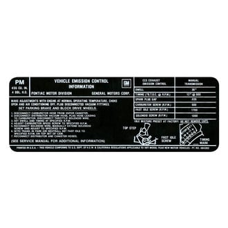 QRP® - Emissions Decal 455-4V, HO, MT, PM, 484382