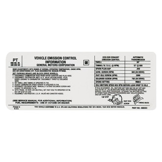 QRP® - Emissions Decal 455, AT, Super Duty, PT, 496303
