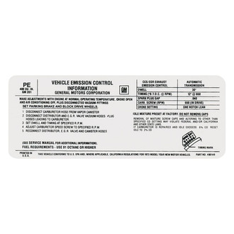 QRP® - Emissions Decal 400, AT, PE, 490149