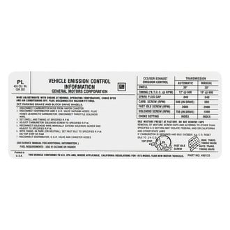 QRP® - Emissions Decal 455, SD, PL, 490155