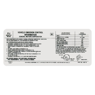 QRP® - Emissions Decal 400, MT, PJ, 495716