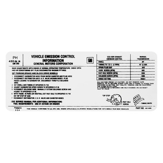 QRP® - Emissions Decal 455, MT, PH, 491406