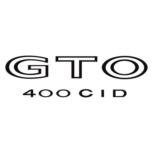 QRP® - "GTO 400 CID" Black Body Decal Kit