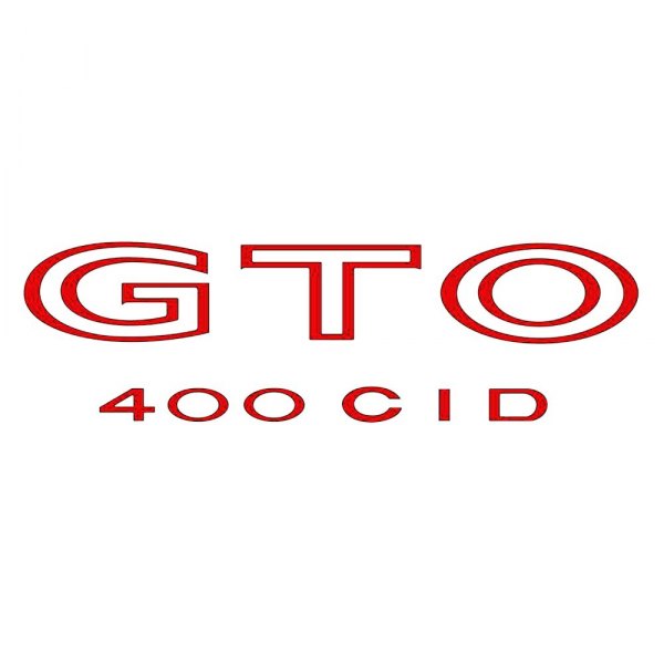 QRP® - "GTO 400 CID" Red Body Decal Kit