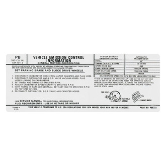QRP® - Emissions Decal 350, AT, PB, 495721