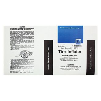 QRP® - Inflator Bottle Space Saver Spare Warning Decal