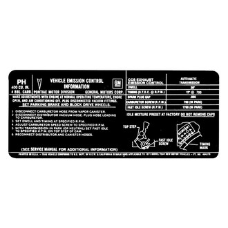 QRP® - Emissions Decal 400-4V, AT, PH, 484378