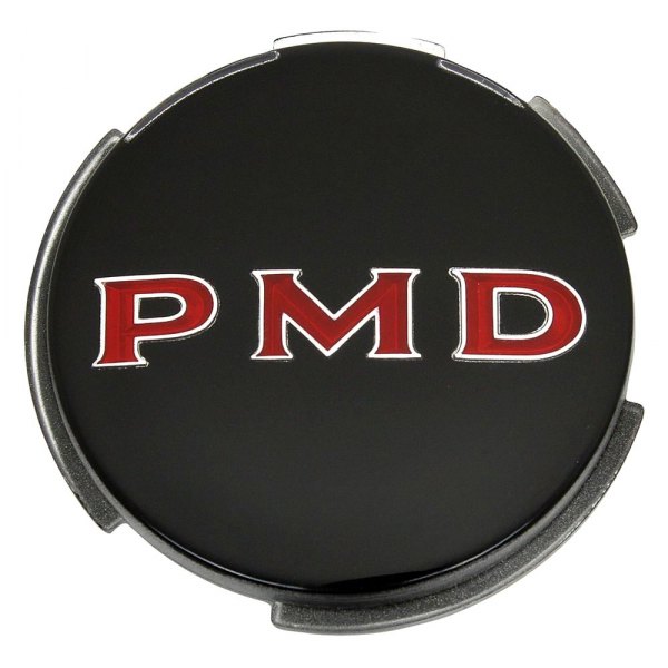 QRP® - Black Wheel Center Cap Emblem With Red "PMD" Logo
