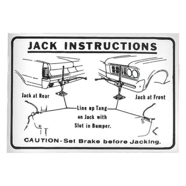 QRP® - Jacking Instruction Decal