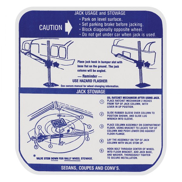 QRP® - Jacking Instruction Decal